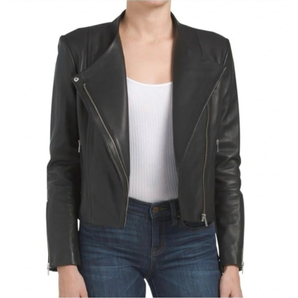 THEORY Lamb Leather Jacket Size Small